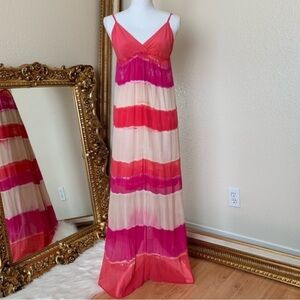 🌟HOST PICK🌟 Gypsy pink/cream/coral Maxi Slip dress